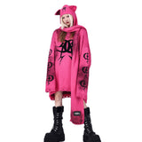 Graffiti Knit Hood-Scarf