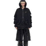 Deconstructed Zip-Up hoodie