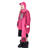 Graffiti Knit Hood-Scarf