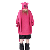 Graffiti Knit Hood-Scarf
