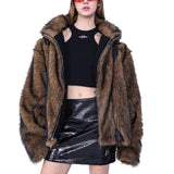 Segmented Fur Coat