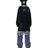Graffiti Knit Hood-Scarf