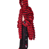 Striped Fur Coat