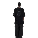 Coated Zip-Slit Jeans