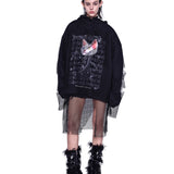 Torn Mesh Hoodie