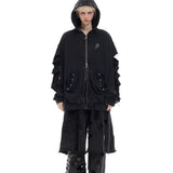 Deconstructed Zip-Up hoodie