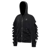 Deconstructed Zip-Up hoodie