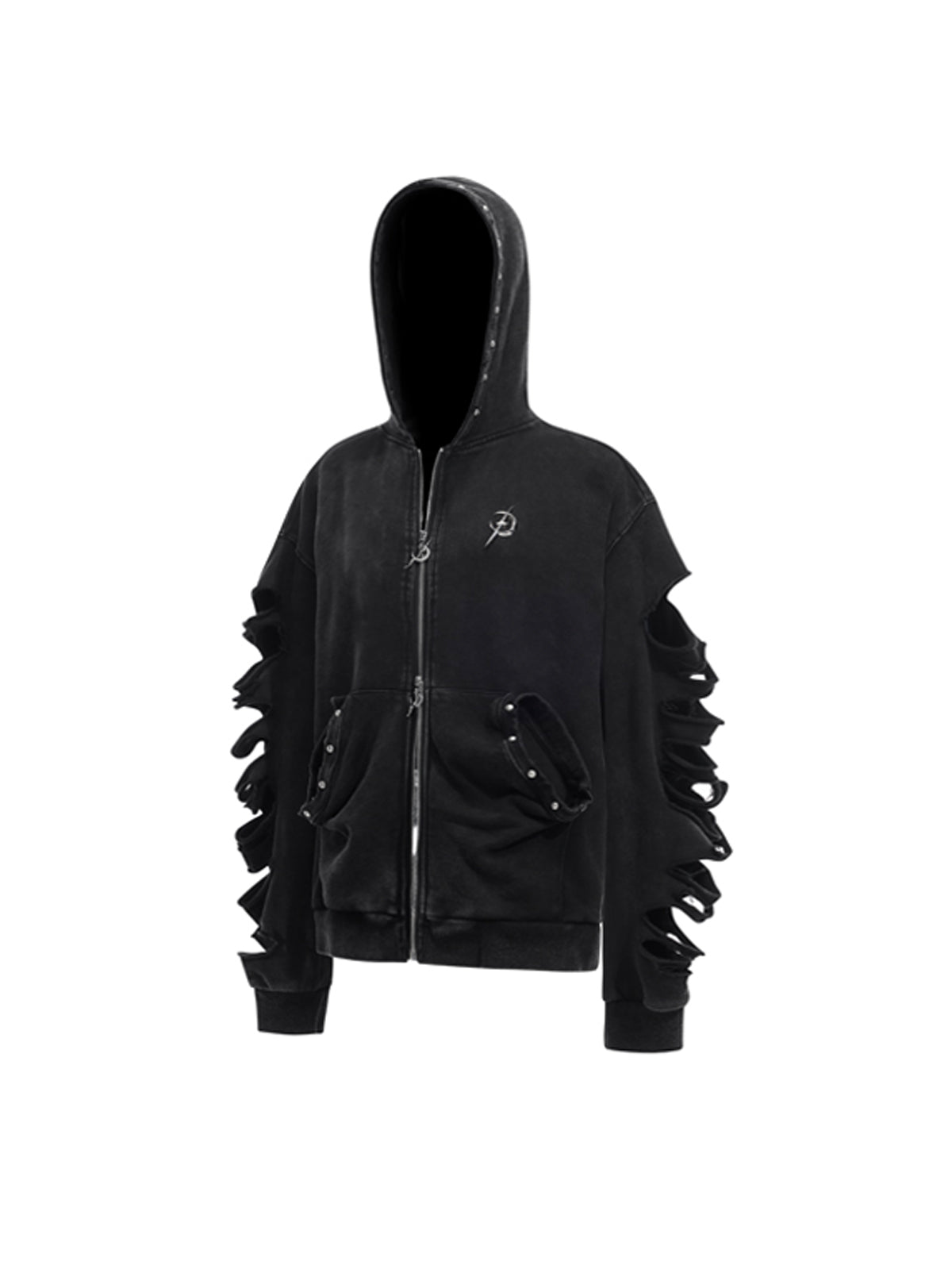 Deconstructed Zip-Up hoodie