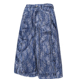 Lace denim shorts