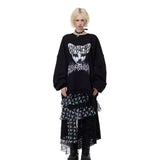 Alien Cat Midi Skirt