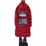 Striped Fur Coat