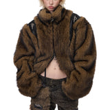Segmented Fur Coat