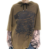 Layered Sleeve Hoodie