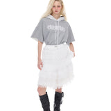 Lace cropped hoodie