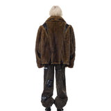 Segmented Fur Coat