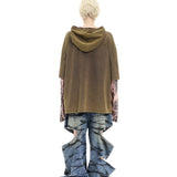 Layered Sleeve Hoodie