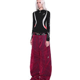 Segmented Denim Pants