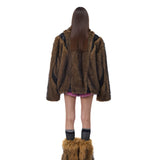 Segmented Fur Coat