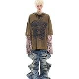 Layered Sleeve Hoodie