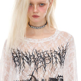 Sheer lace longsleeve