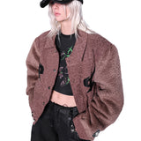 Leopard Denim Bomber