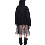 Torn Mesh Hoodie