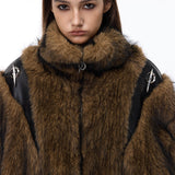 Segmented Fur Coat