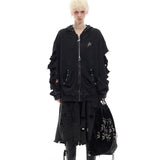 Deconstructed Zip-Up hoodie