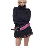 Fringed High-Neck Knit