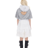 Lace cropped hoodie