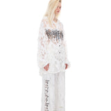 Burnout lace hoodie