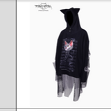 Torn Mesh Hoodie