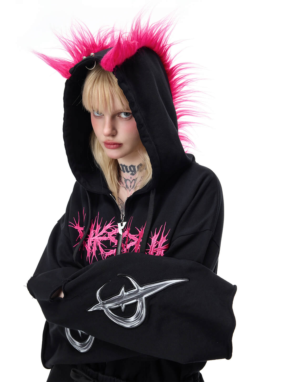 PINKSPINK❤️Y2K Hooded Bottom Hoodies – PINKSPINK