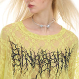 Sheer lace longsleeve