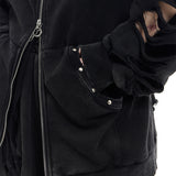 Deconstructed Zip-Up hoodie