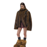 Segmented Fur Coat