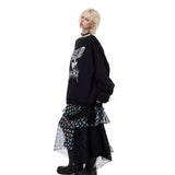 Alien Cat Midi Skirt