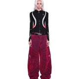 Segmented Denim Pants