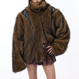 Segmented Fur Coat