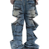 Layered Ripped Jeans