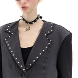 Grunge Studded Blazer