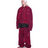 Segmented Denim Pants