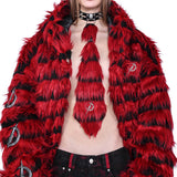 Striped Fur Coat