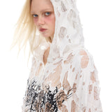 Burnout lace hoodie