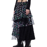 Alien Cat Midi Skirt