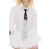 Lace punk tie