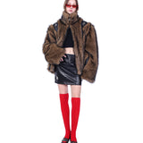 Segmented Fur Coat