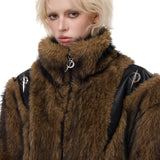 Segmented Fur Coat