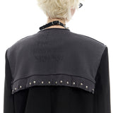 Grunge Studded Blazer
