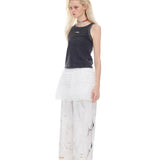 Layered lace pants